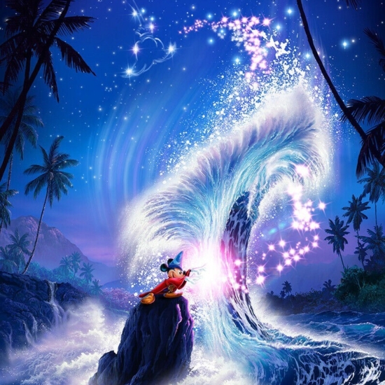 ディズニーアニメーションの絵画作品　タイトルは、ファンタジア